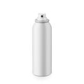 White glossy metal spray bottle without cap