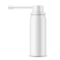 White glossy oral spray bottle. Royalty Free Stock Photo