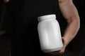 White glossy plastic jar Royalty Free Stock Photo