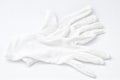 White gloves on white background