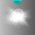 White glowing light burst explosion. Royalty Free Stock Photo