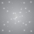 White glowing light burst explosion with transparent. Vector illustration for cool effect decoration with ray sparkles. Bright sta Royalty Free Stock Photo