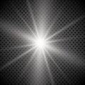 White glowing light burst explosion with transparent. Vector illustration for cool effect decoration with ray sparkles. Bright sta Royalty Free Stock Photo