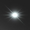 White glowing sparkling star Royalty Free Stock Photo