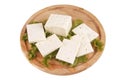 White goat cheese served Royalty Free Stock Photo