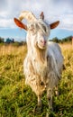 White goat portrait Royalty Free Stock Photo