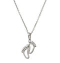 White gold chain with pendant Royalty Free Stock Photo