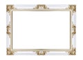 White and gold classical vintage frame