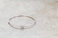 White gold diamond bangle Royalty Free Stock Photo