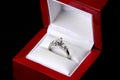 White gold diamond ring Royalty Free Stock Photo