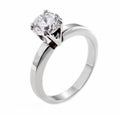 White Gold Diamond Ring Royalty Free Stock Photo
