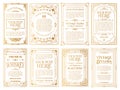 White gold-framed labels Royalty Free Stock Photo