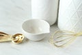 White and gold kitchen elegance