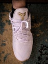 White and gold Kobe Bryant nike sneaker Black Mamba