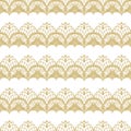 White and gold lace seamless stripes pattern.