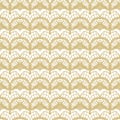 White and gold lace seamless stripes pattern.