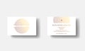 White Gold Luxury business cards for VIP event. Elegant Greeting Card with golden circle geometric pattern. Banner or Royalty Free Stock Photo