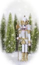 White Gold Nutcracker Royalty Free Stock Photo