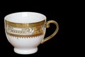 White gold plated designer cup isolated on black Royalty Free Stock Photo