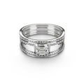 White gold ring with white diamonds Royalty Free Stock Photo