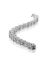 White gold silver diamond tennis bracelet Royalty Free Stock Photo