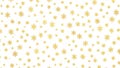 White and gold snowflake pattern for festive and winter-themed backgrounds or wrapping paper Royalty Free Stock Photo