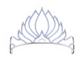 White gold tiara isolated on a white background. 3d rendering