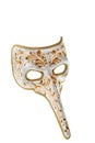 White and gold venetian mask Royalty Free Stock Photo