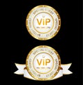 White Gold Vip Sign Royalty Free Stock Photo