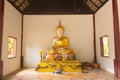 White Golden buddha statue lanna style in temple