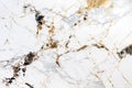 White and golden marble surface, abstract background, ai generated Royalty Free Stock Photo
