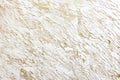 White And Golden Messy Wall Stucco Texture Background. Decorative Wall Paint