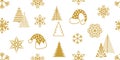 Merry Christmas seamless pattern.