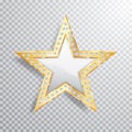 Gem gold white star Royalty Free Stock Photo