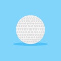 White golf ball flat style icon. Vector illustration. Royalty Free Stock Photo