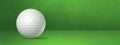 White golf ball on a green studio banner Royalty Free Stock Photo