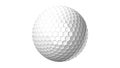 White golf ball isolated on white background. Royalty Free Stock Photo