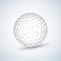 White Golf Ball. Realistic Vector Illustration. Isolated vector illustration.