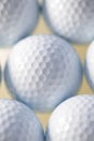 White golf balls close up macro Royalty Free Stock Photo