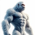The white gorilla, generative ai, image, animal, pets, generative ai, photo amazing Royalty Free Stock Photo