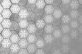 White gradient, fading snowflake octagon background