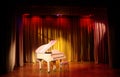 White Grand piano. Royalty Free Stock Photo