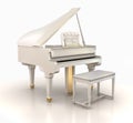 White grand piano