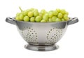 White Grapes in a Colander Royalty Free Stock Photo