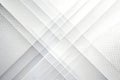 Abstract geometric background with white and gray diagonal lines and dots pattern Royalty Free Stock Photo