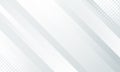 White-gray abstract dynamic background with halftone. Diagonal stripes texture. Modern futuristic wallpaper