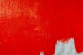 White gray background smears red paint wall texture Royalty Free Stock Photo