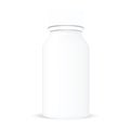 White gray beauty products cosmetics or medical plastic bottle