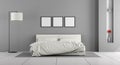 White and gray bedroom Royalty Free Stock Photo