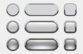 White gray buttons for user interface